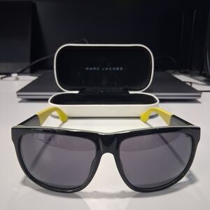 Marc Jacobs Sunglasses with Black Frame and Yellow Arms